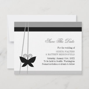 Black Butterfly Save The Date