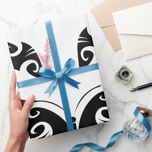 Black Butterfly Wrapping Paper