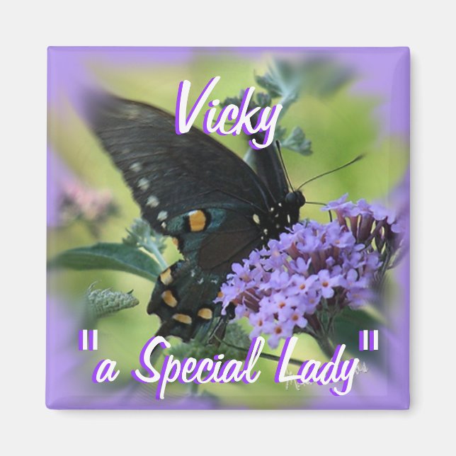 Black ButterflyMagnet-customise Magnet (Front)