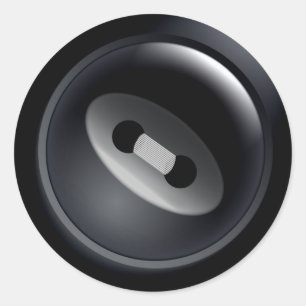 Black Button Stickers