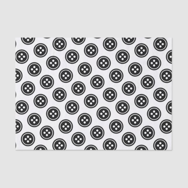 Black Button Tissue Paper (Front)