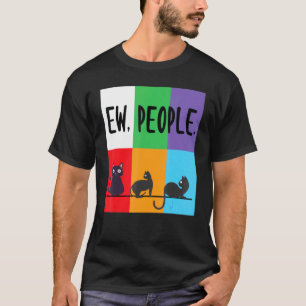 black ca  womens ew people meowy cat T-Shirt