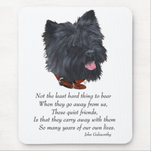 Black Cairn Terrier Rainbow Bridge Mouse Pad