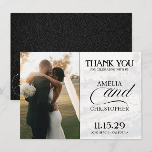 Black California Passport Thank You Card
