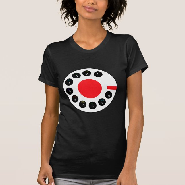 Black Call Me telephone Tee (Front)