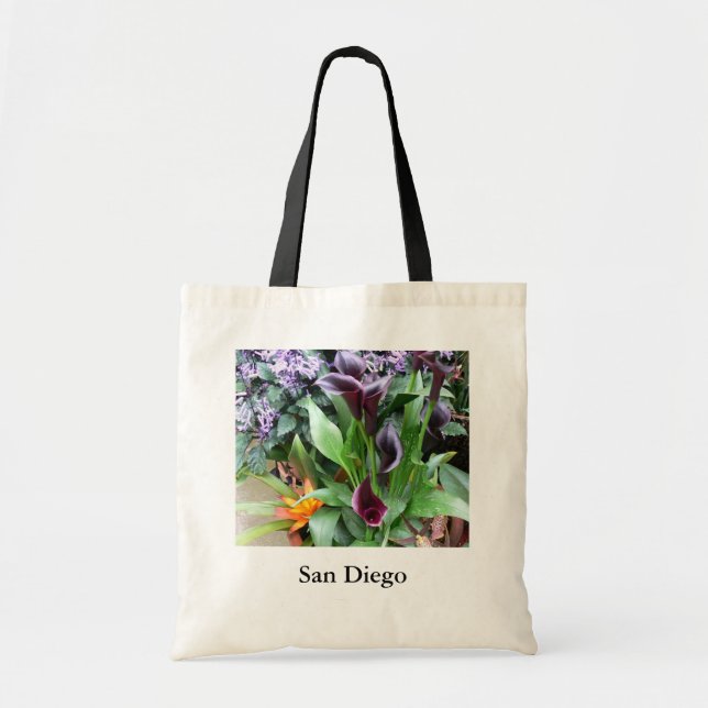Black Calla Lilies Tote Bag (Front)