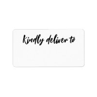 Black Calligraphy Kindly Deliver To Blank