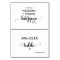 Black Calligraphy Meal Option Place Card