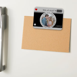 Black Camera Photo Wedding Unique Save The Date Magnet