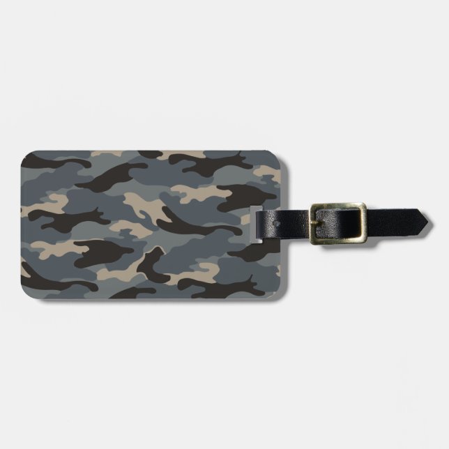 BLACK CAMO LUGGAGE TAG (Front Horizontal)