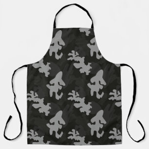 Black Camouflage Pattern Apron