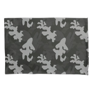 Black Camouflage Pattern Pillowcase