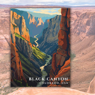Black Canyon Colorado USA Travel Keepsake Postcard