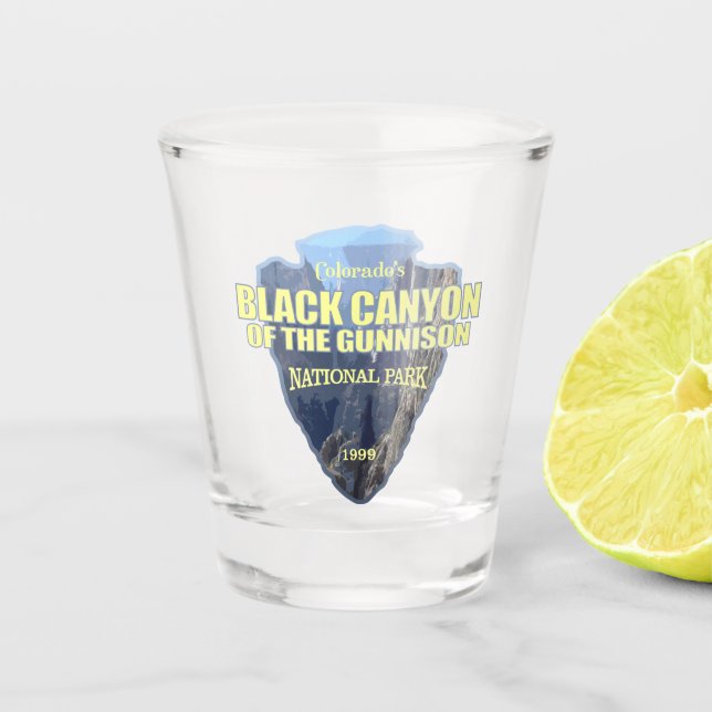 Black Canyon of the Gunnison (arrowhead) Shot Glass (Front)