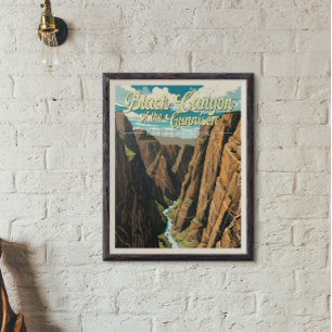 Black Canyon Of The Gunnison National Park Art Poster
