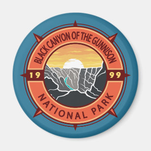 Black Canyon Of The Gunnison National Park Compass Magnet