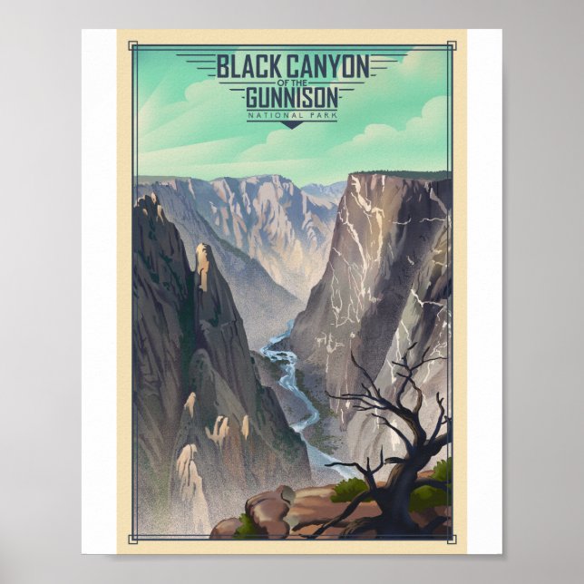 Black Canyon of the Gunnison National Park Litho Poster (Front)