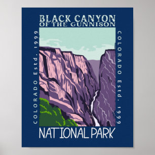 Black Canyon Of The Gunnison National Park Retro  Poster