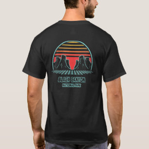 Black Canyon Of The Gunnison National Park Retro V T-Shirt