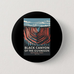 Black Canyon Of The Gunnison National Park Vintage 6 Cm Round Badge