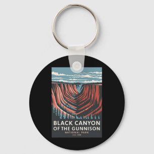Black Canyon Of The Gunnison National Park Vintage Key Ring