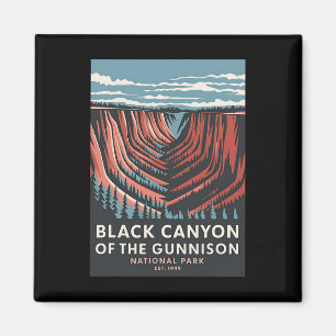 Black Canyon Of The Gunnison National Park Vintage Magnet