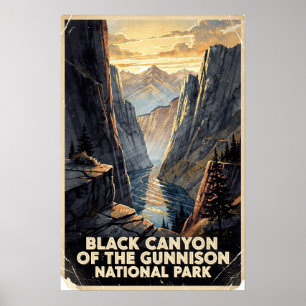 Black Canyon of the Gunnison National Park Vintage Poster