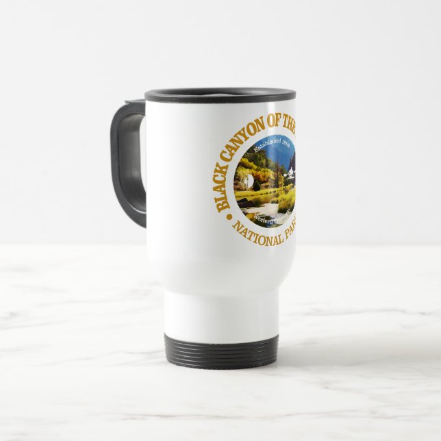 Black Canyon of the Gunnison (rd)2 Travel Mug (Front Left)