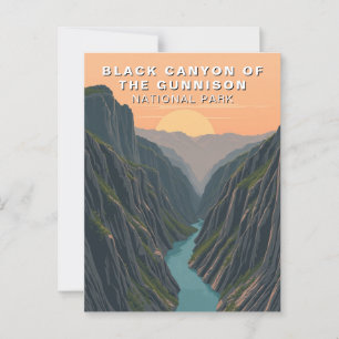 Black Canyon of the Gunnison Travel USA Postcard