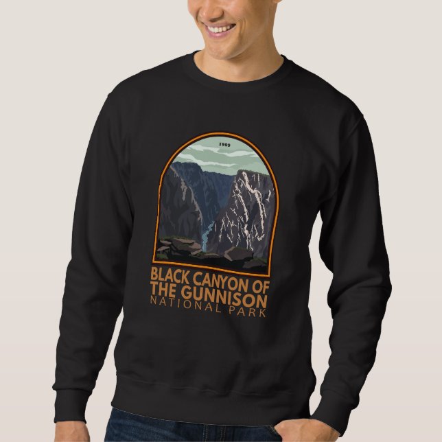 Black Canyon Of The Gunnison Vintage Emblem Sweatshirt (Front)