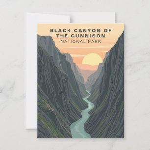 Black Canyon of the Gunnison Vintage USA Postcard