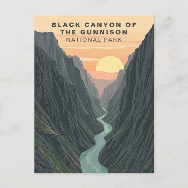 Black Canyon of the Gunnison Vintage USA Postcard (Front)