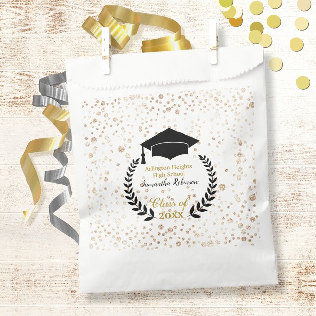 Black Cap and Laurel Graduation Party  Favour Bag (Creator Uploaded)