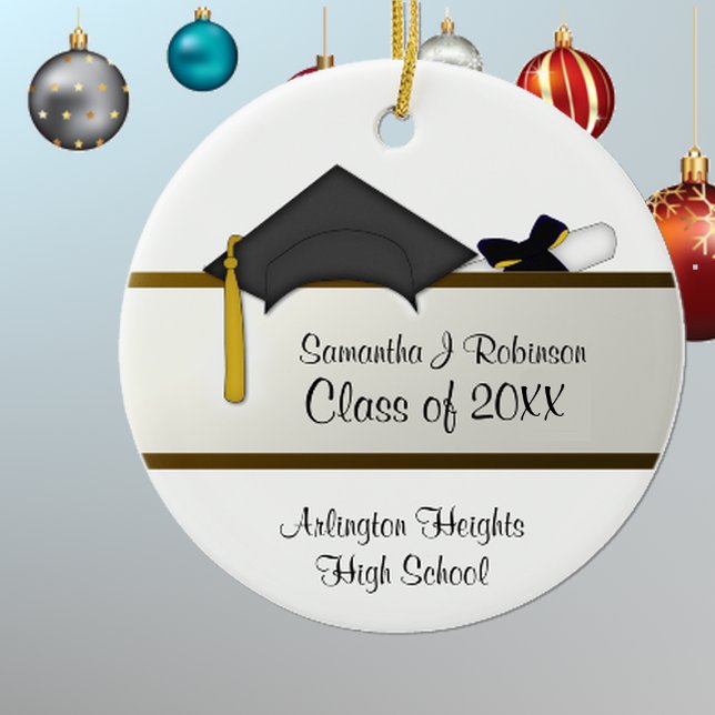 Black Cap Graduation Ornament (Creator Uploaded)