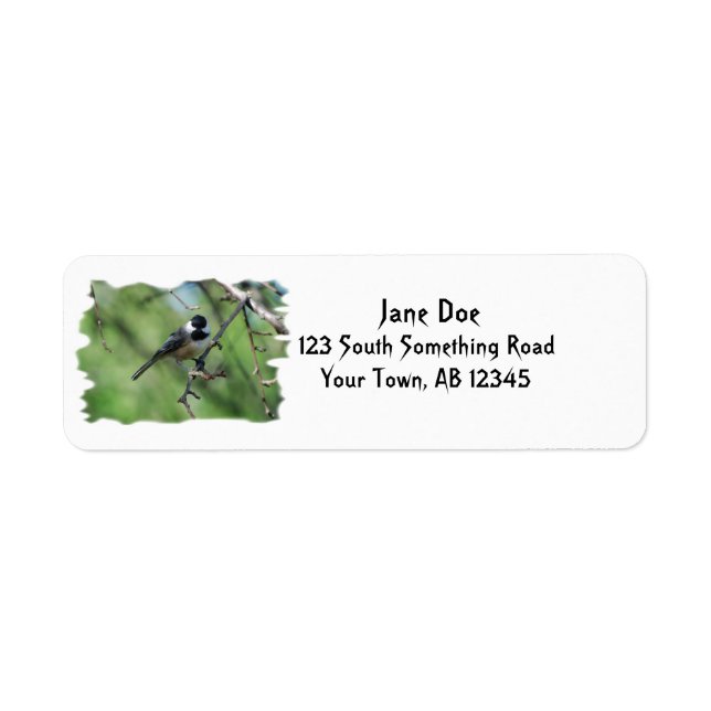 Black-capped Chickadee address label Return Address Label (Front)