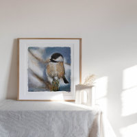 Black Capped Chickadee Art