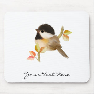 Black-Capped Chickadee Bird Mouse Pad