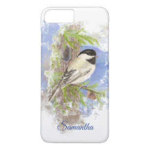 Black-Capped Chickadee Bird Wildlife  Custom Name Case-Mate iPhone Case