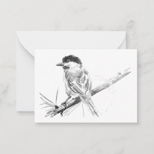 Black-capped Chickadee Blank Note Card