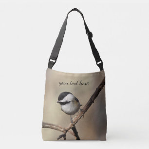 Black-capped chickadee crossbody bag