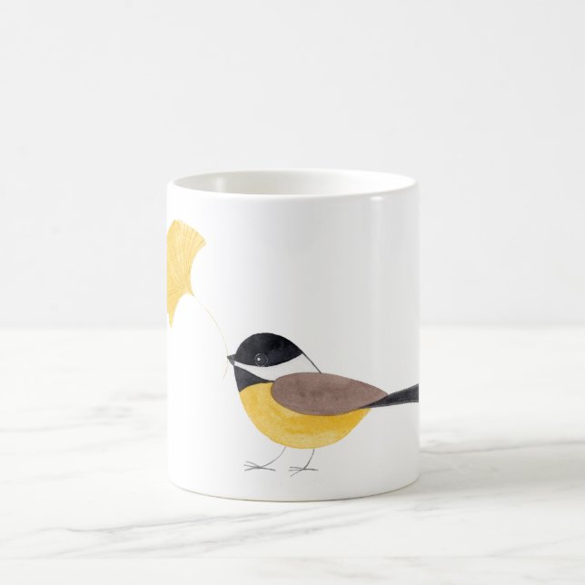 Black-capped chickadee mug (Center)