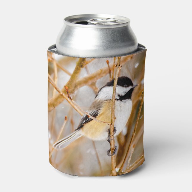 Black-Capped Chickadee - Original Photograph Can Cooler (Can Front)