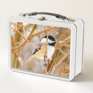 Black-Capped Chickadee - Original Photograph Metal Lunch Box