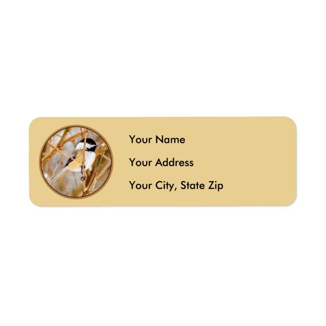 Black-Capped Chickadee - Original Photograph Return Address Label (Front)