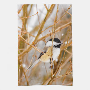 Black-Capped Chickadee - Original Photograph Tea Towel