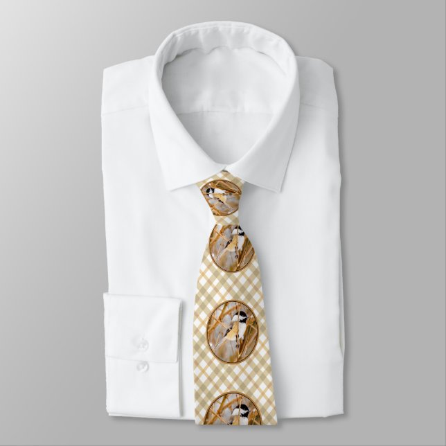 Black-Capped Chickadee - Original Photograph Tie (Tied)