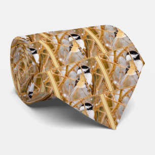 Black-Capped Chickadee - Original Photograph Tie