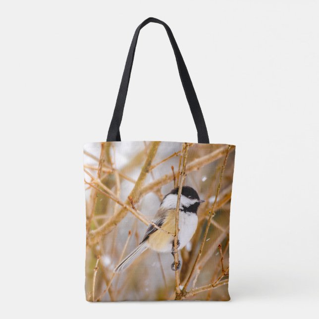 Black-Capped Chickadee - Original Photograph Tote Bag (Back)