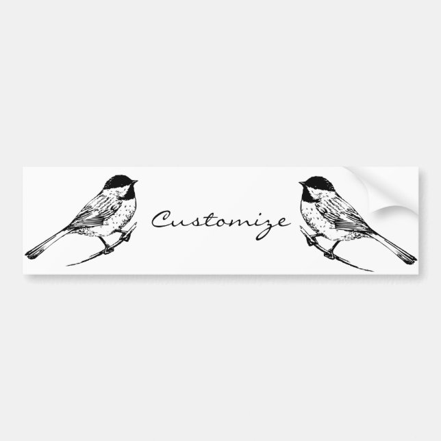 Black-capped Chickadee Thunder_Cove Bumper Sticker (Front)