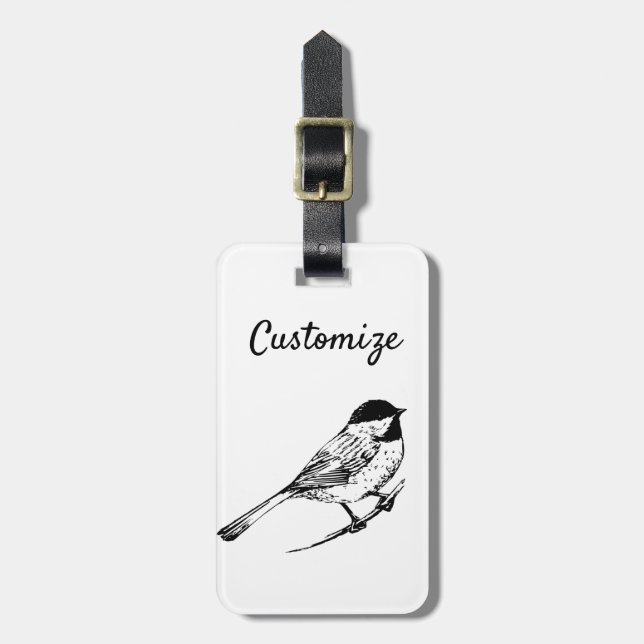 Black-capped Chickadee Thunder_Cove Luggage Tag (Front Vertical)